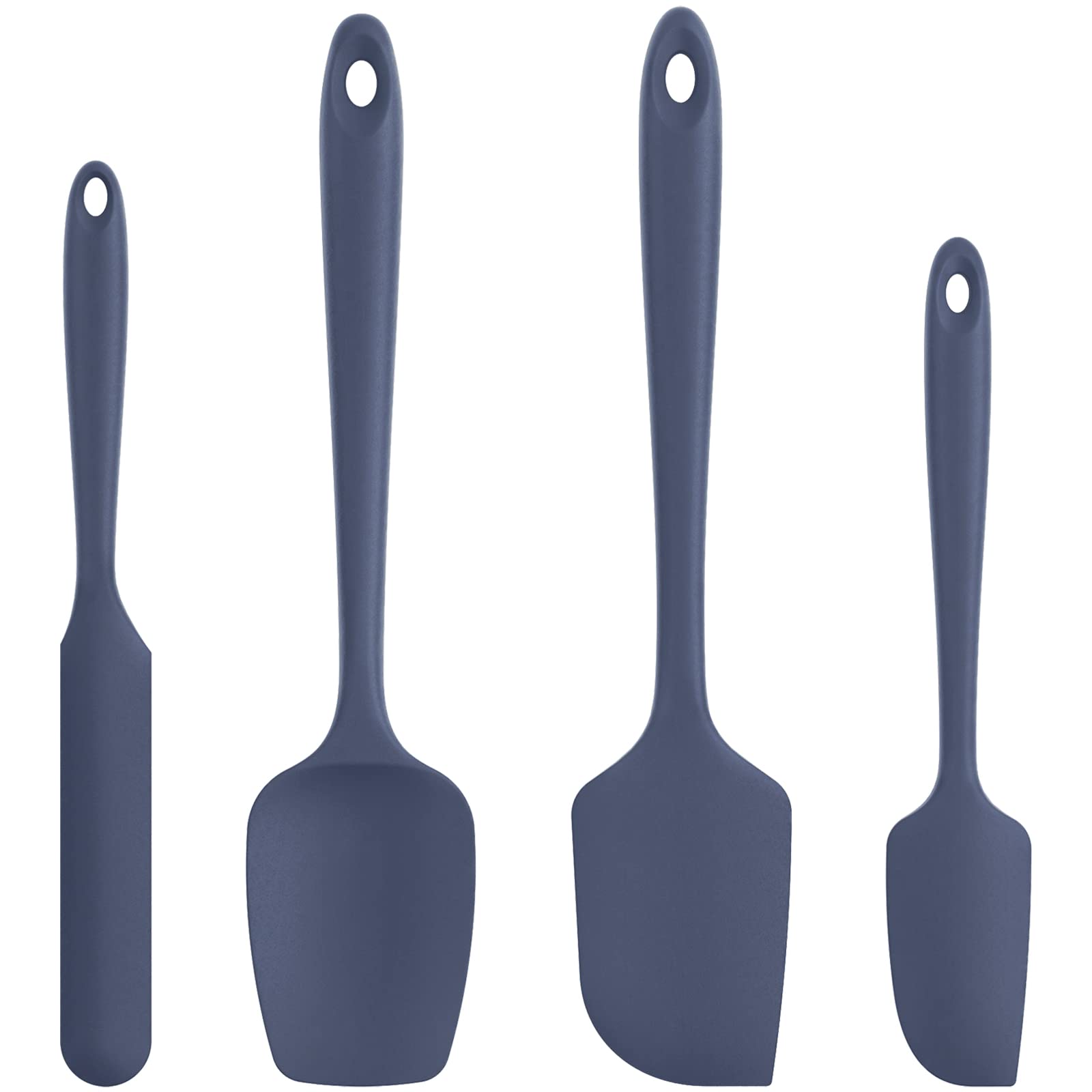 U-Taste heat resistant spatula set in midnight blue with sturdy handle for nonstick pans.