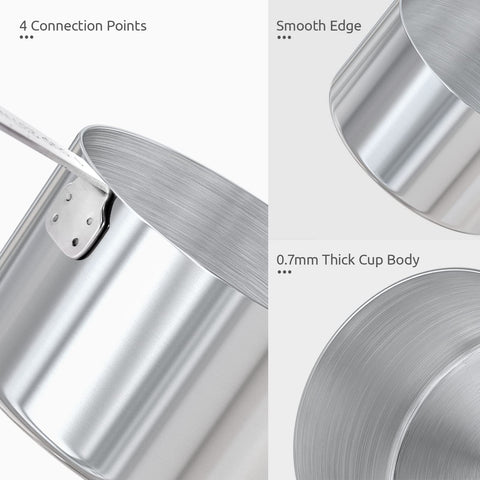 U-Taste measuring spoons with engraved marks for accurate dry ingredient measuring.