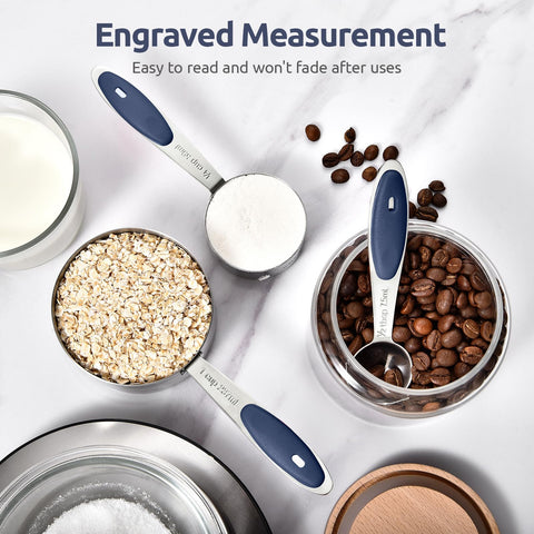 U-Taste nestable measuring cups saving space in the drawer.