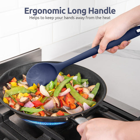 U-Taste nonstick-friendly spoon gentle on coated surfaces for stirring.