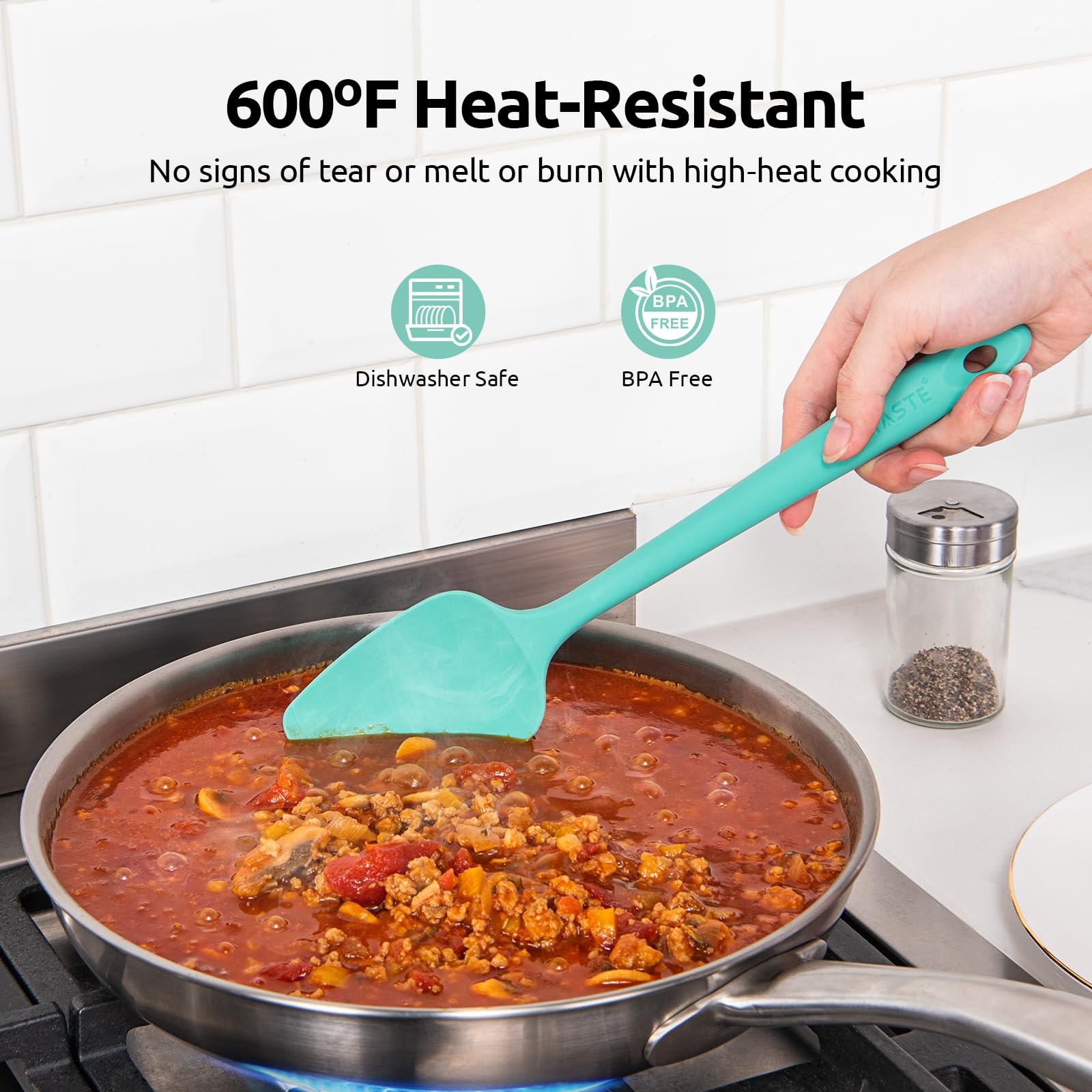 U-Taste spatula designed for nonstick pans to protect surfaces