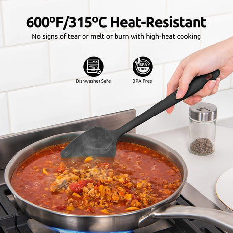 U-Taste seamless silicone spatula dishwasher-safe for easy cleanup.