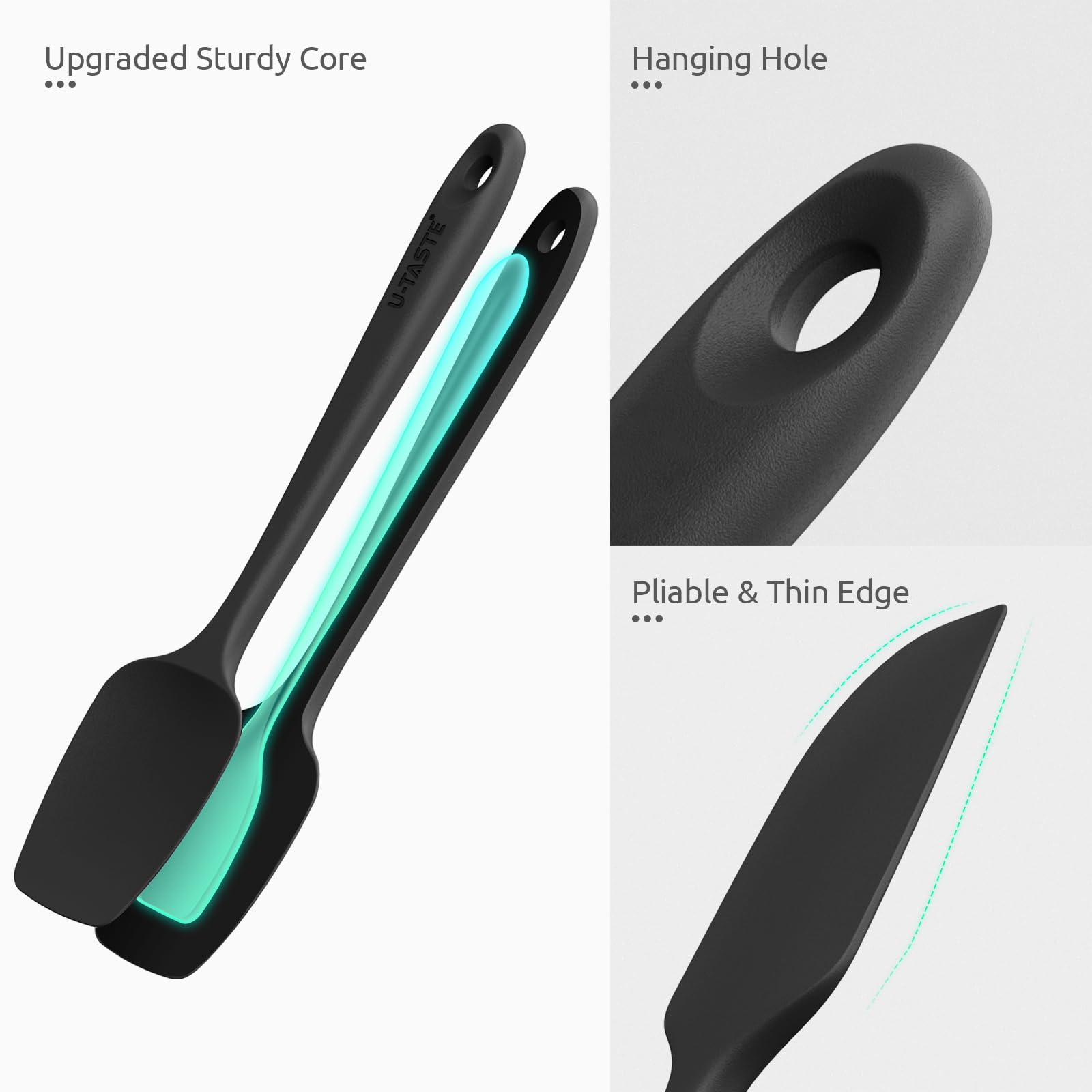 U-Taste set of 4 silicone spatulas for versatile kitchen tasks