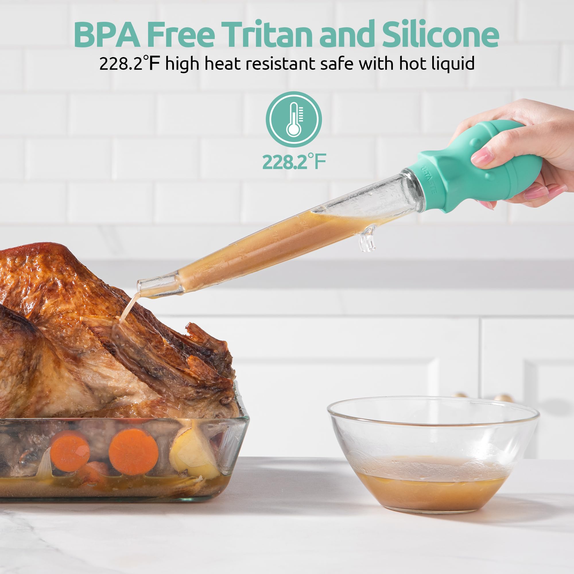 UTaste silicone octopus bulb handles high-heat safely during cooking.