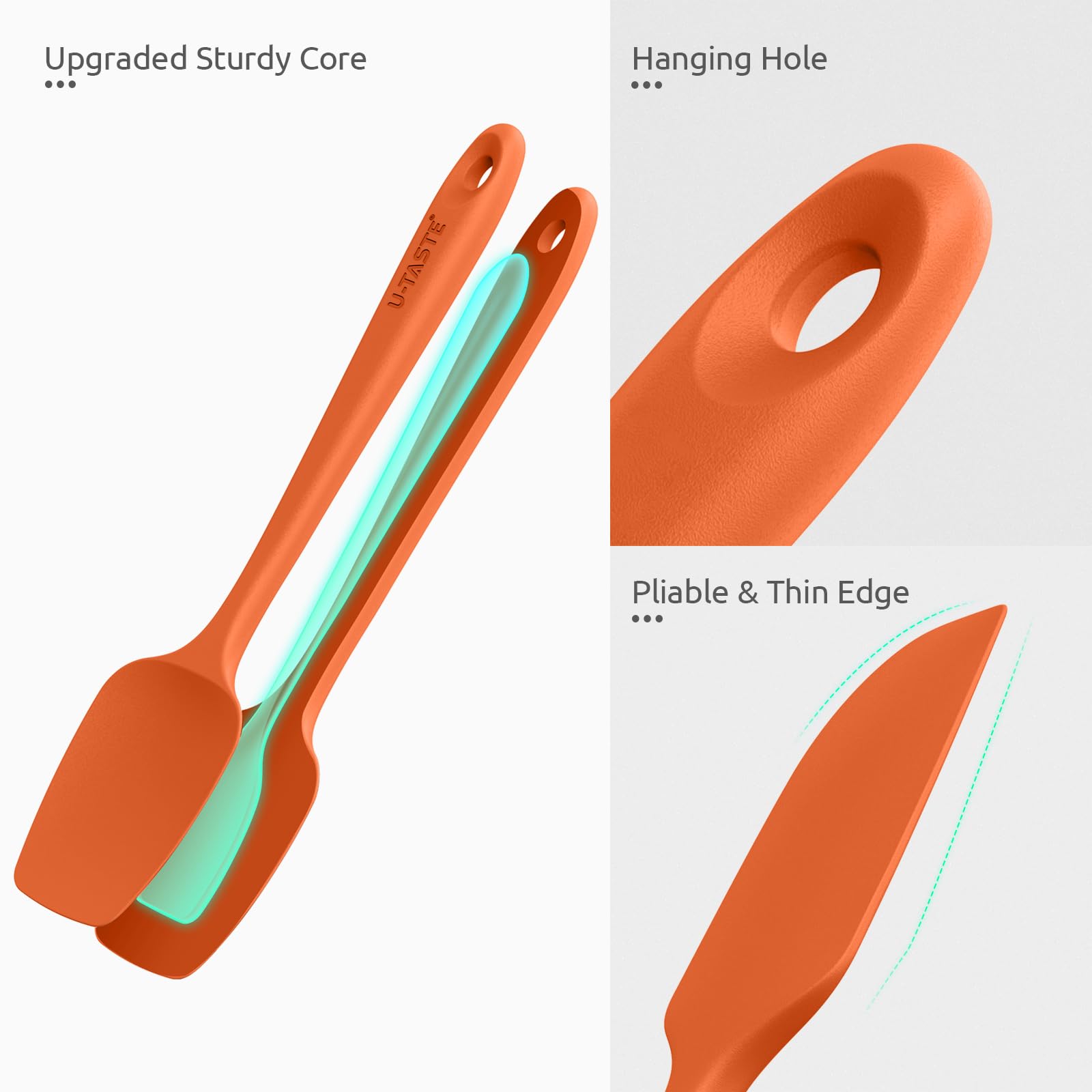 U-Taste BPA-free silicone close-up highlighting safe, heat-resistant material.