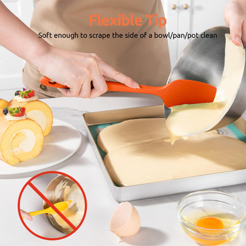 U-Taste orange mini spatula great for small bowls and tight spaces.