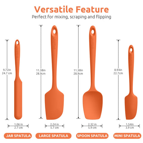 U-Taste orange spoon spatula ideal for stirring batter and sauces.