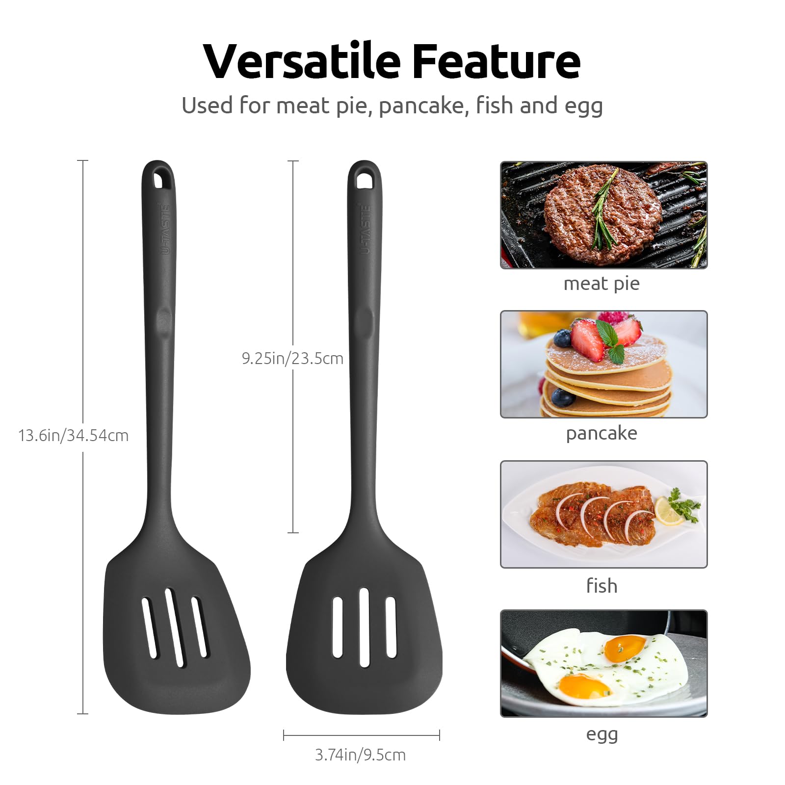 U‑Taste 3.74-inch wide head lifting pancakes with ease