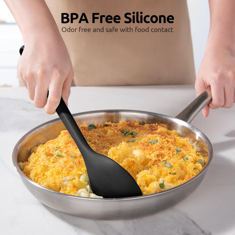 U-Taste soft-grip ergonomic silicone spoon for comfortable use.