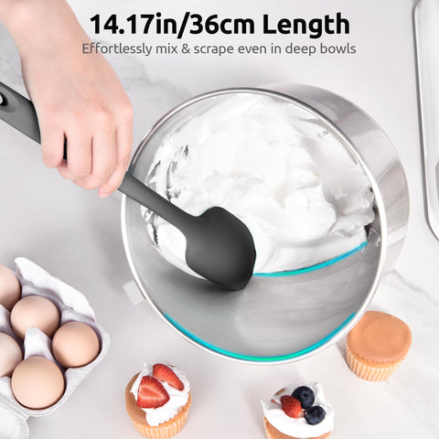 U-Taste flexible edge for scraping bowls and pans.