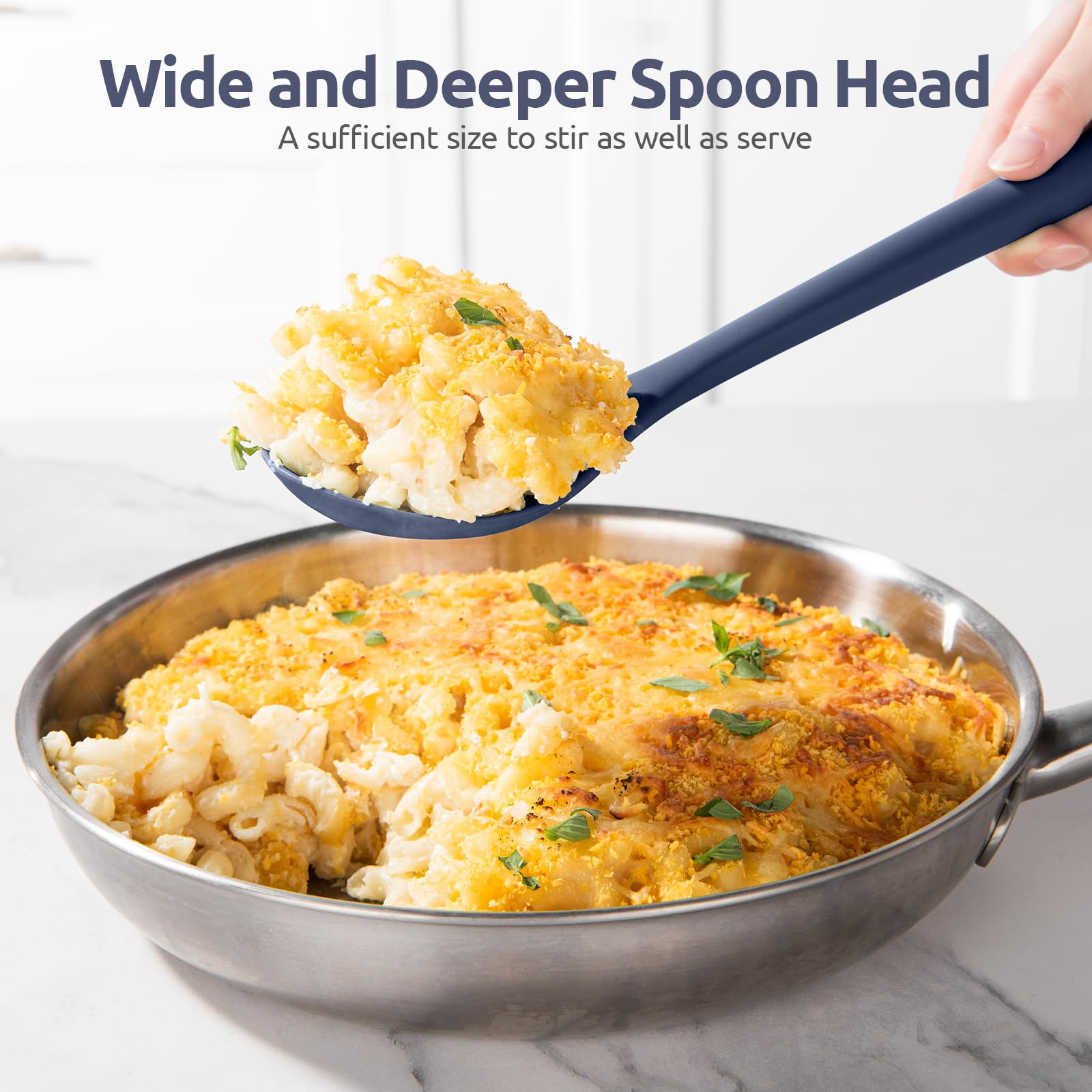U-Taste sturdy stir spoon maintains shape when mixing thick recipes.