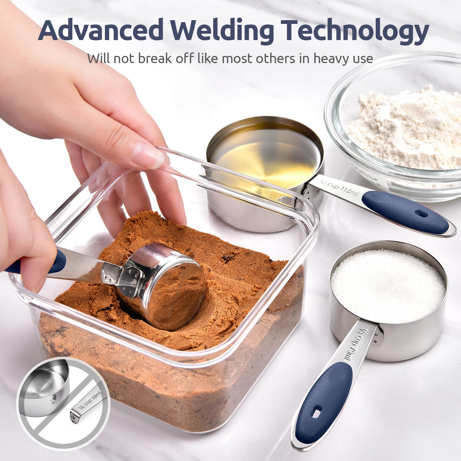 U-Taste thick, sturdy handles resist bending during scooping.
