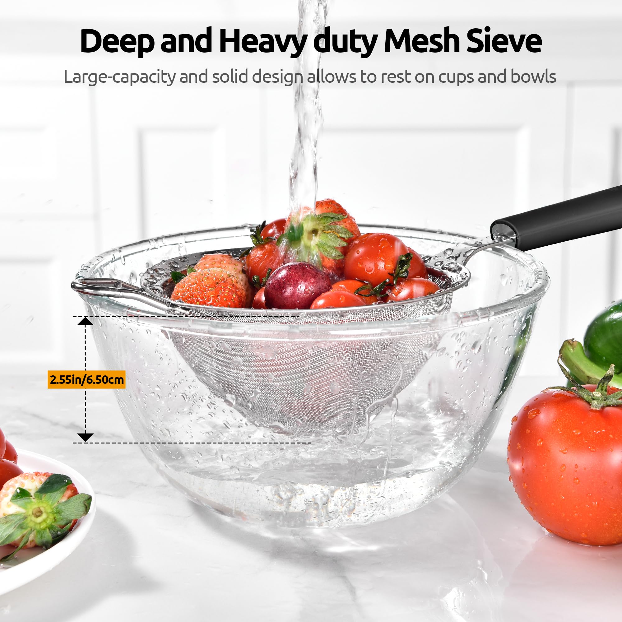 U-Taste versatile small and medium strainer for tea, quinoa, and rice