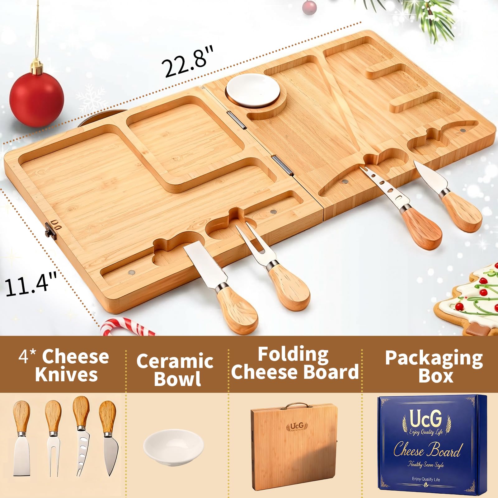 UTCG Charcuterie Board designed for everyday use and entertaining guests.