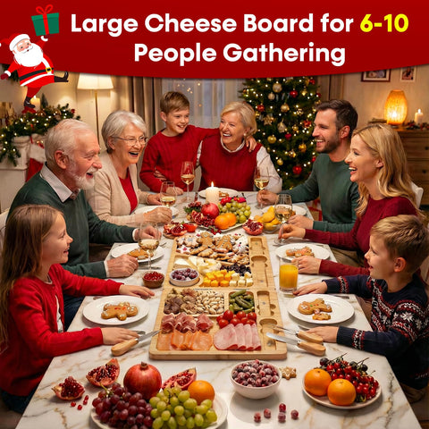 UTCG Charcuterie Board with knife set included for easy serving.