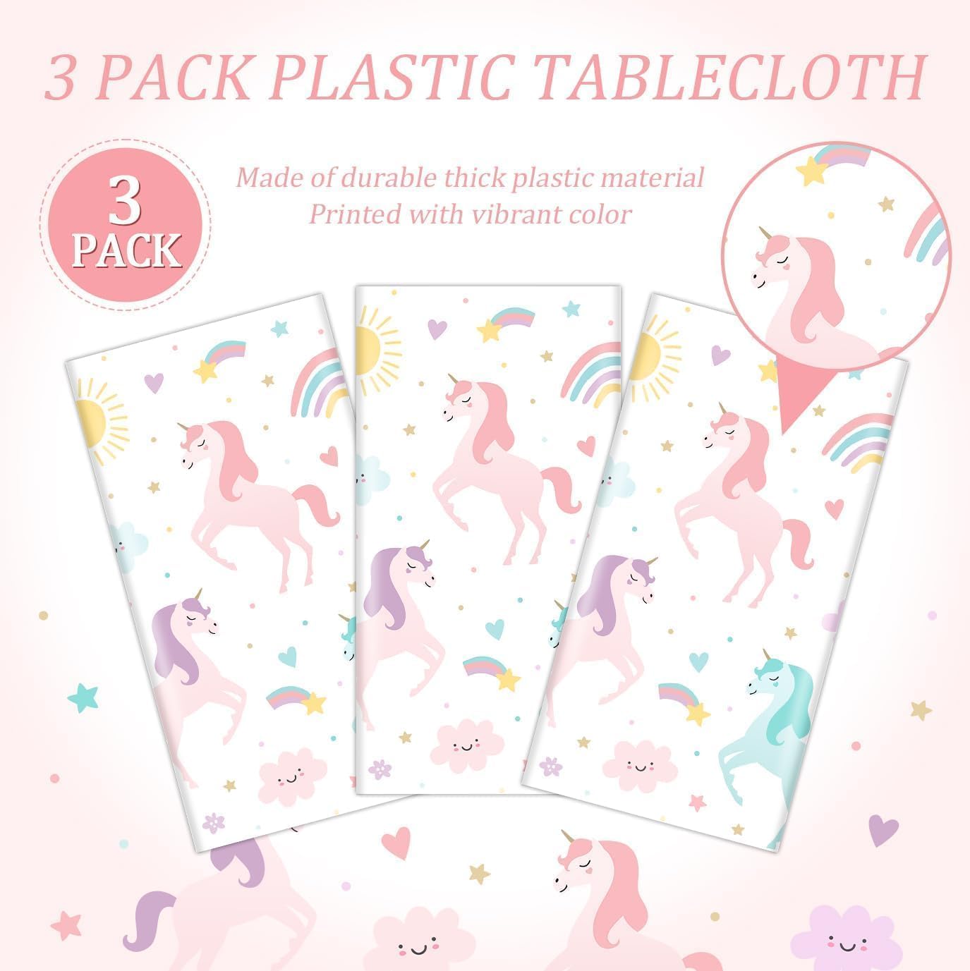 Utolily tablecloth is waterproof and tear-resistant for spill protection.
