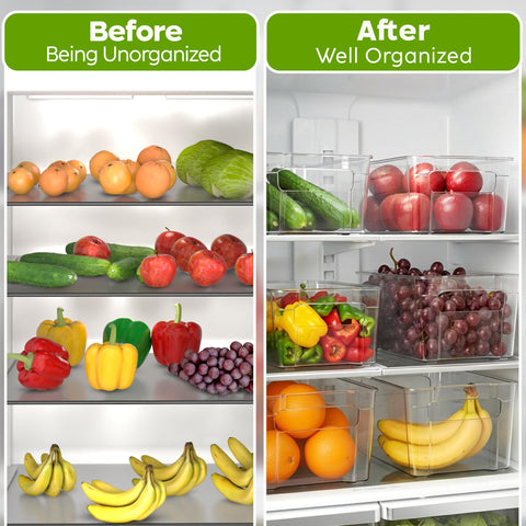 Utopia Home pantry organizer bin with built-in handles for easy transport.