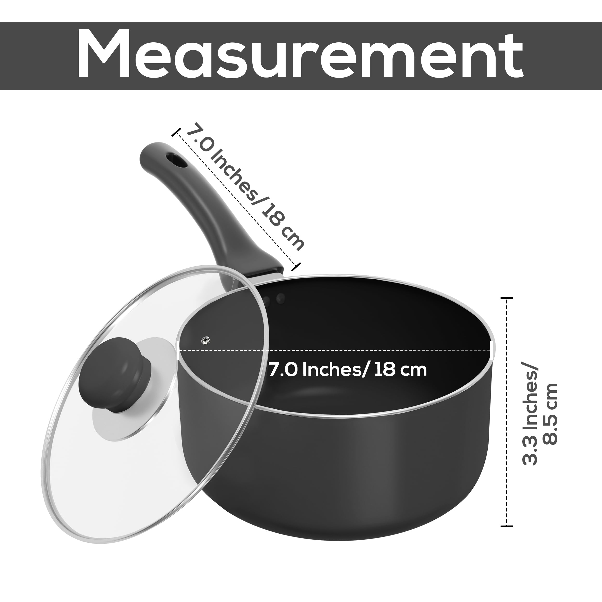 Utopia Kitchen copper-coating 2 Qt saucepan delivering even heat for sauces and reheating.