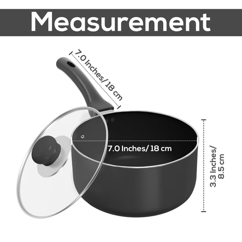 Utopia Kitchen copper-coating 2 Qt saucepan delivering even heat for sauces and reheating.