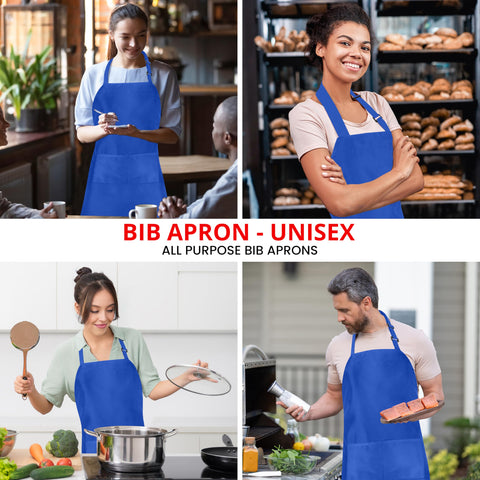 Utopia Kitchen bib apron partial water-resistant finish guards against light spills in busy kitchens.