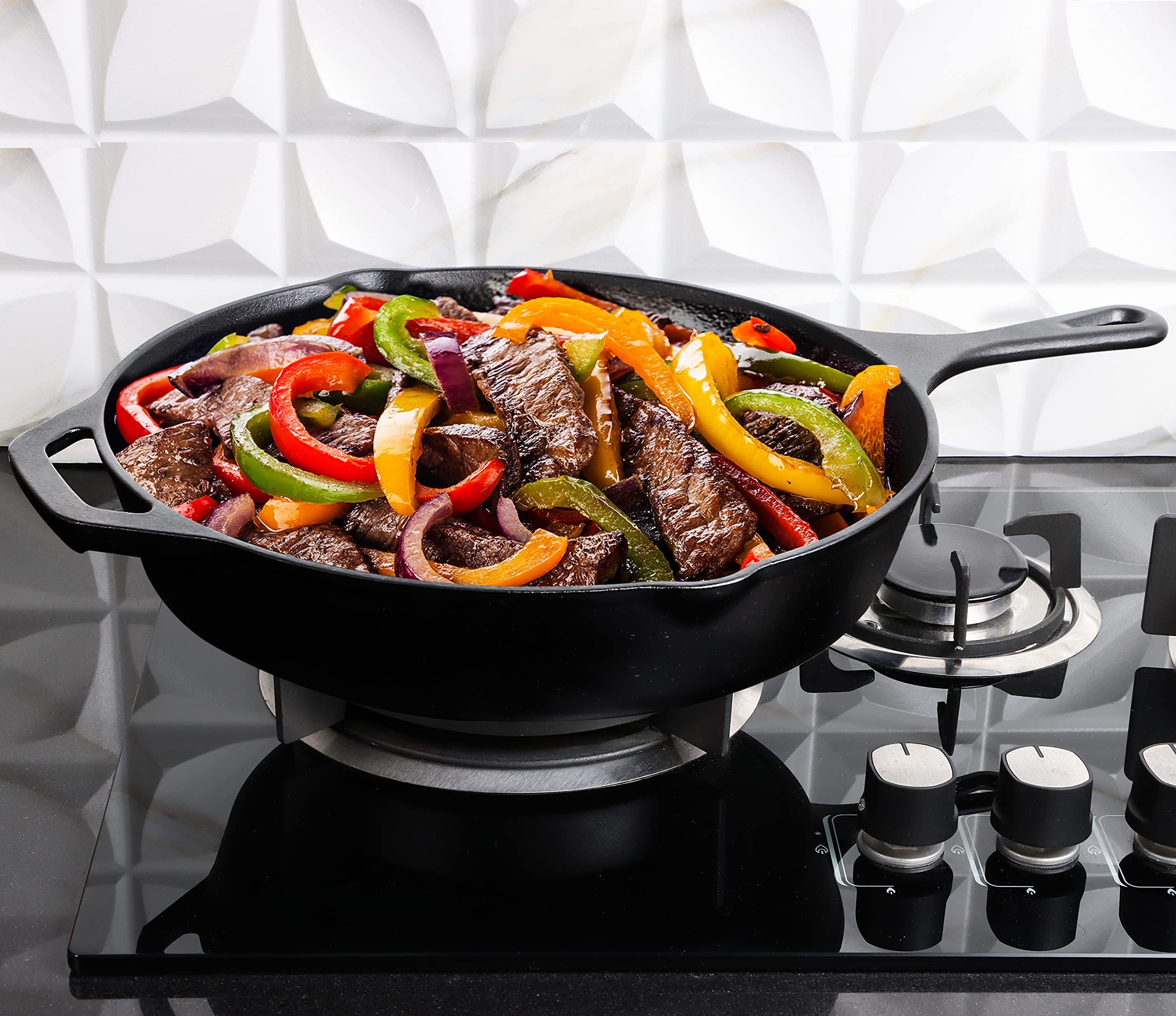 Utopia Kitchen 12-inch skillet edge sear for browning