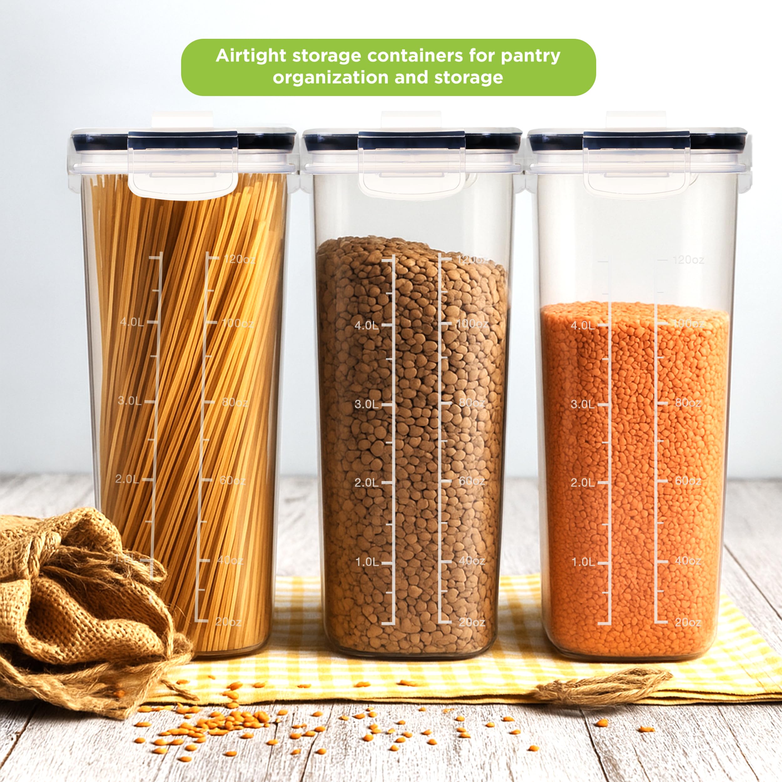 Clear Utopia Kitchen containers showing contents at a glance