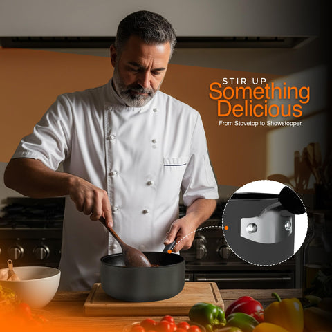 Utopia Kitchen comfortable grip handle for safe stirring