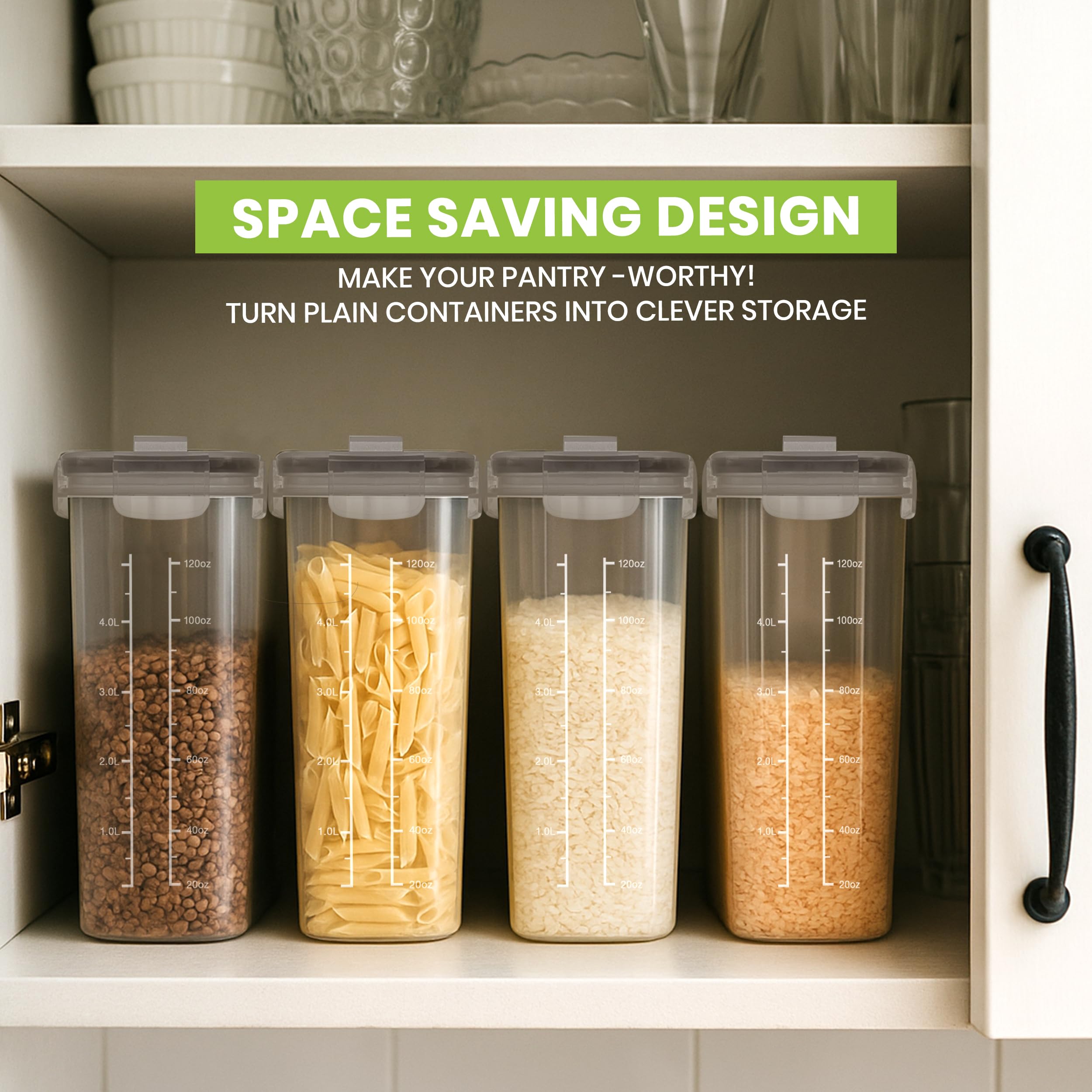 Durable BPA-free plastic construction of Utopia Kitchen containers