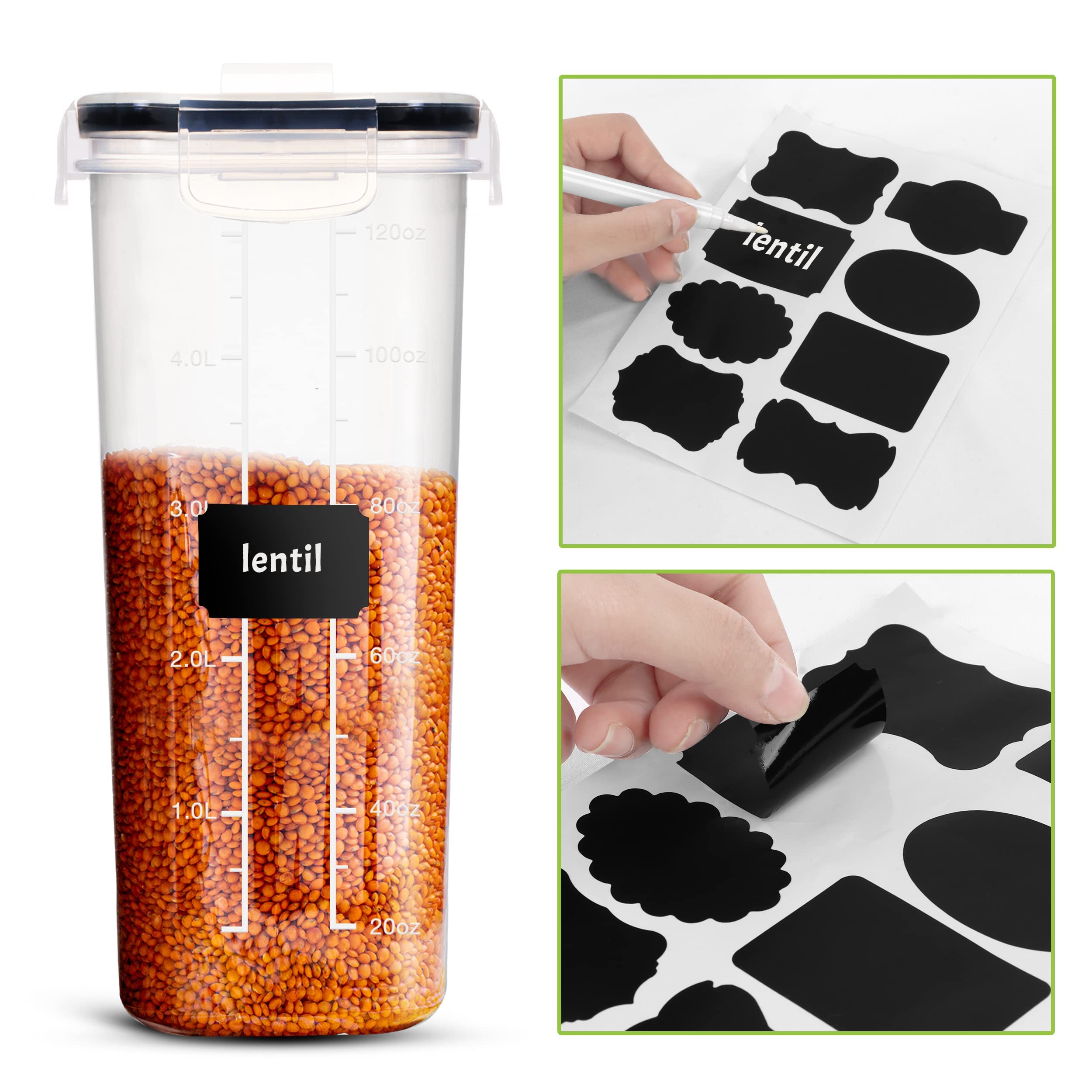 Utopia Kitchen plain stickers and chalkboard marker for easy labeling