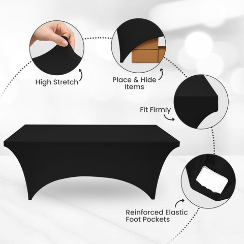 Lightweight design simplifies transport and quick, on-the-go table dressing.