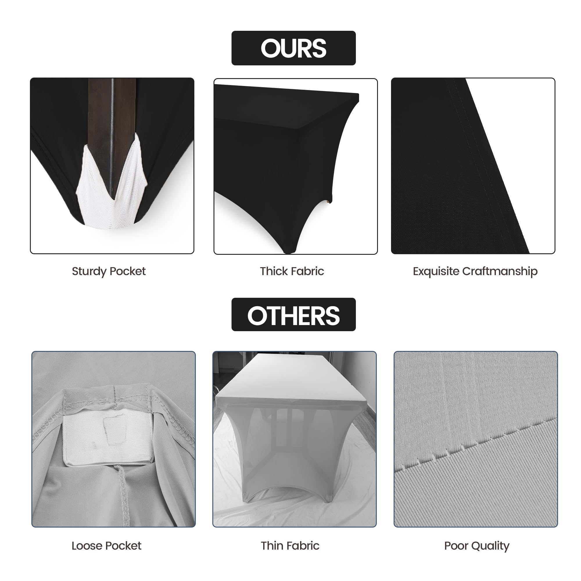Machine washable for reuse across many events without sacrificing speed.