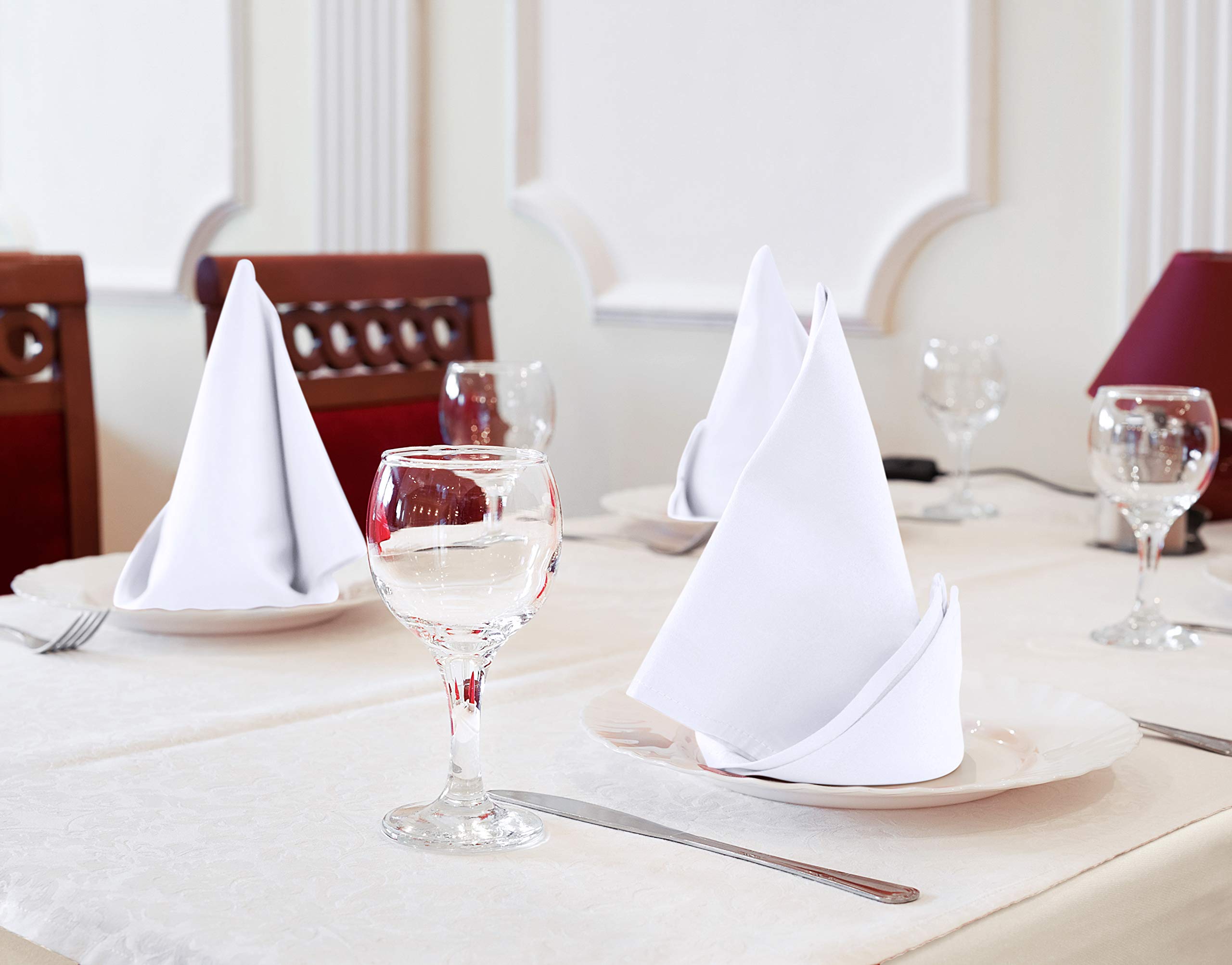 Utopia Kitchen napkins absorbent cotton blend in a lush table setting