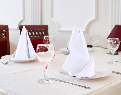 Utopia Kitchen napkins absorbent cotton blend in a lush table setting