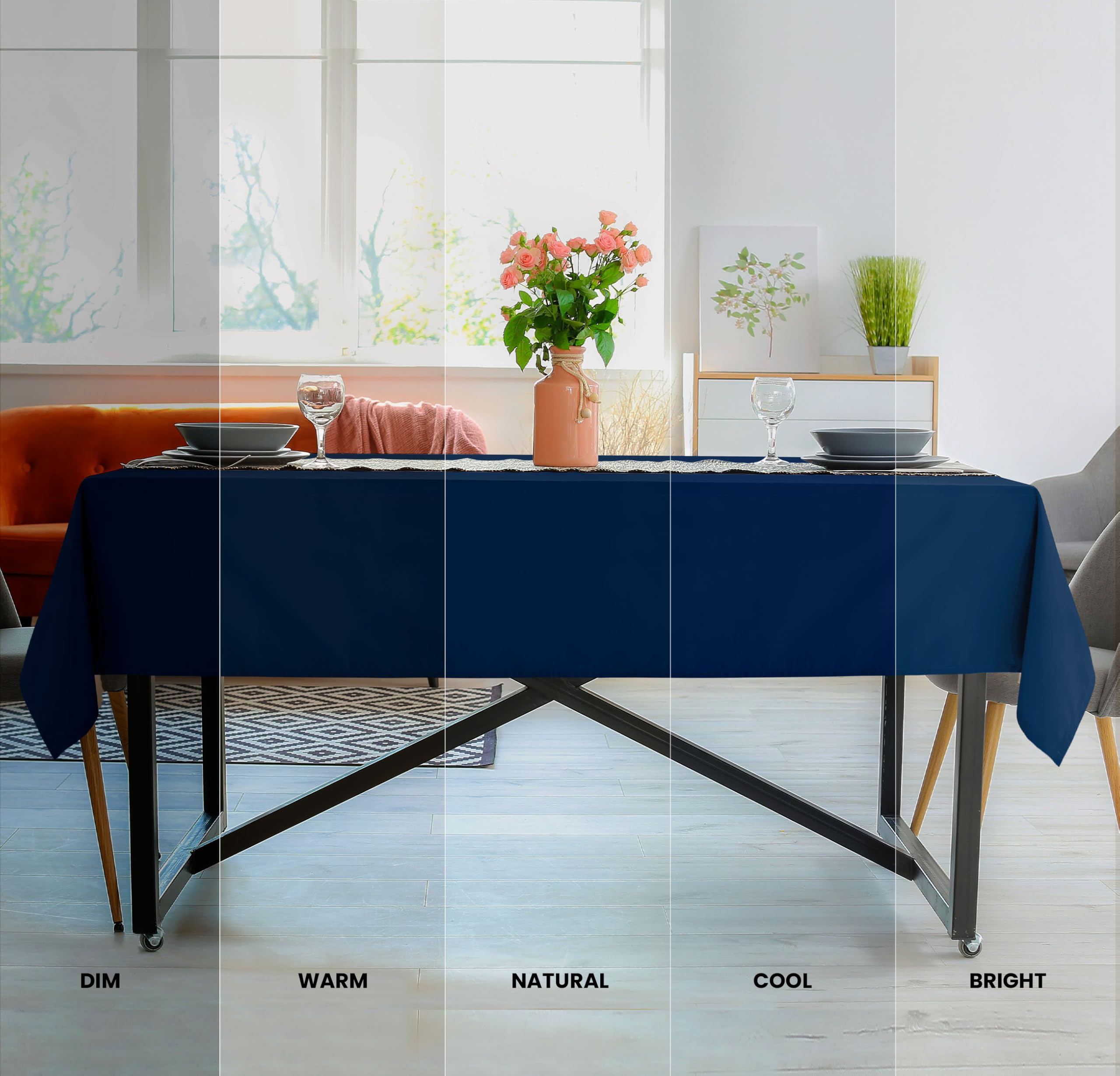 Outdoor event setup featuring Utopia Kitchen navy table cloth