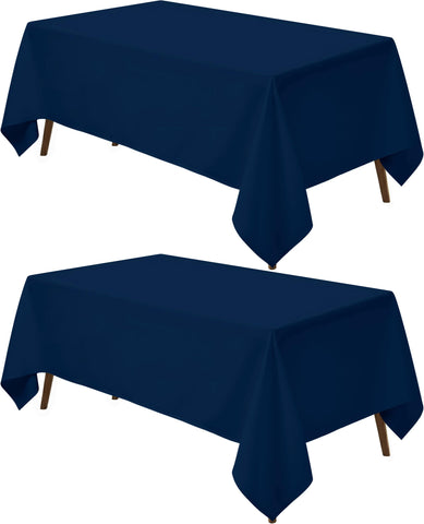 Utopia Kitchen navy rectangle table cloth, 60x102 inches, ideal for family dinners