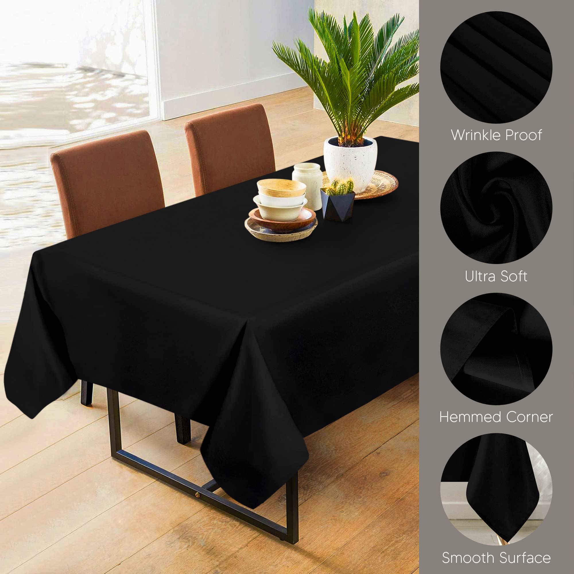 Utopia Kitchen rectangle table cloth crisp finish enhances formal settings