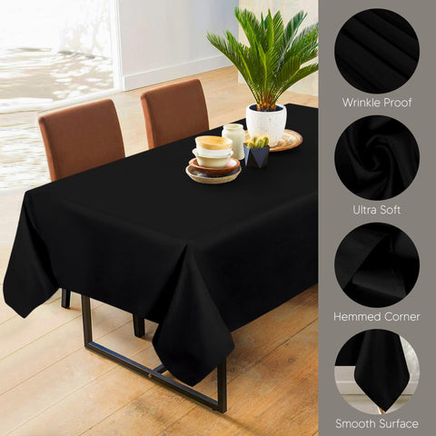 Utopia Kitchen rectangle table cloth crisp finish enhances formal settings