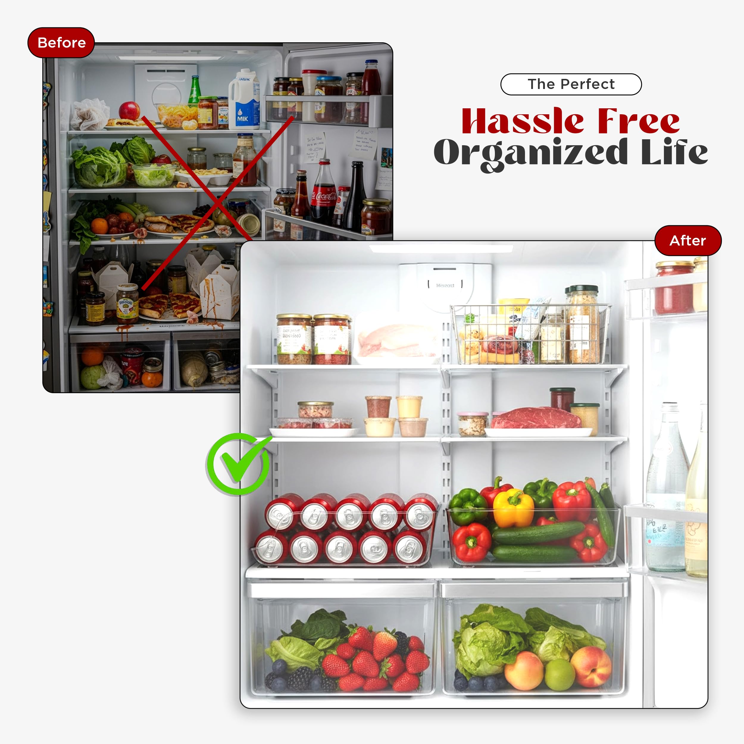 Utopia Kitchen can organizer on countertop or shelf for quick access.