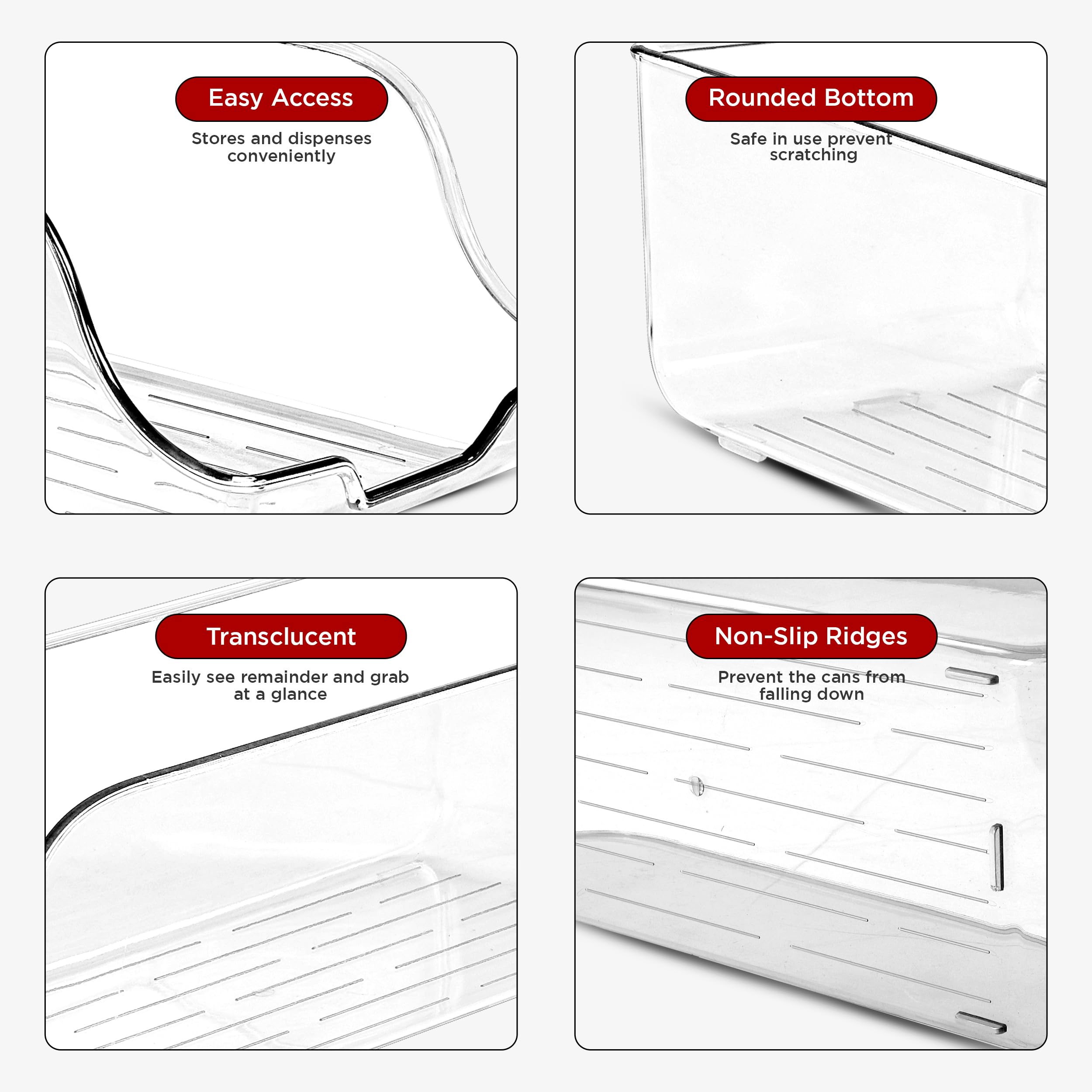 Utopia Kitchen clear BPA free organizer lets you see contents at a glance.