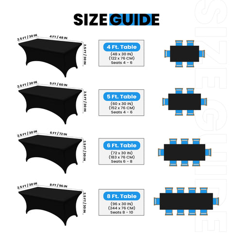 Reinforced pockets secure the cover, preventing slips during busy event setups.