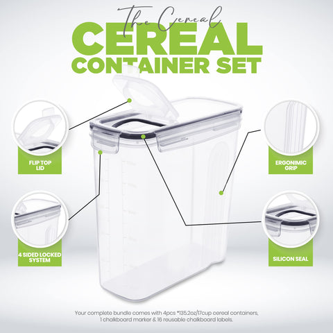 Stackable design of Utopia Kitchen pantry containers saves space