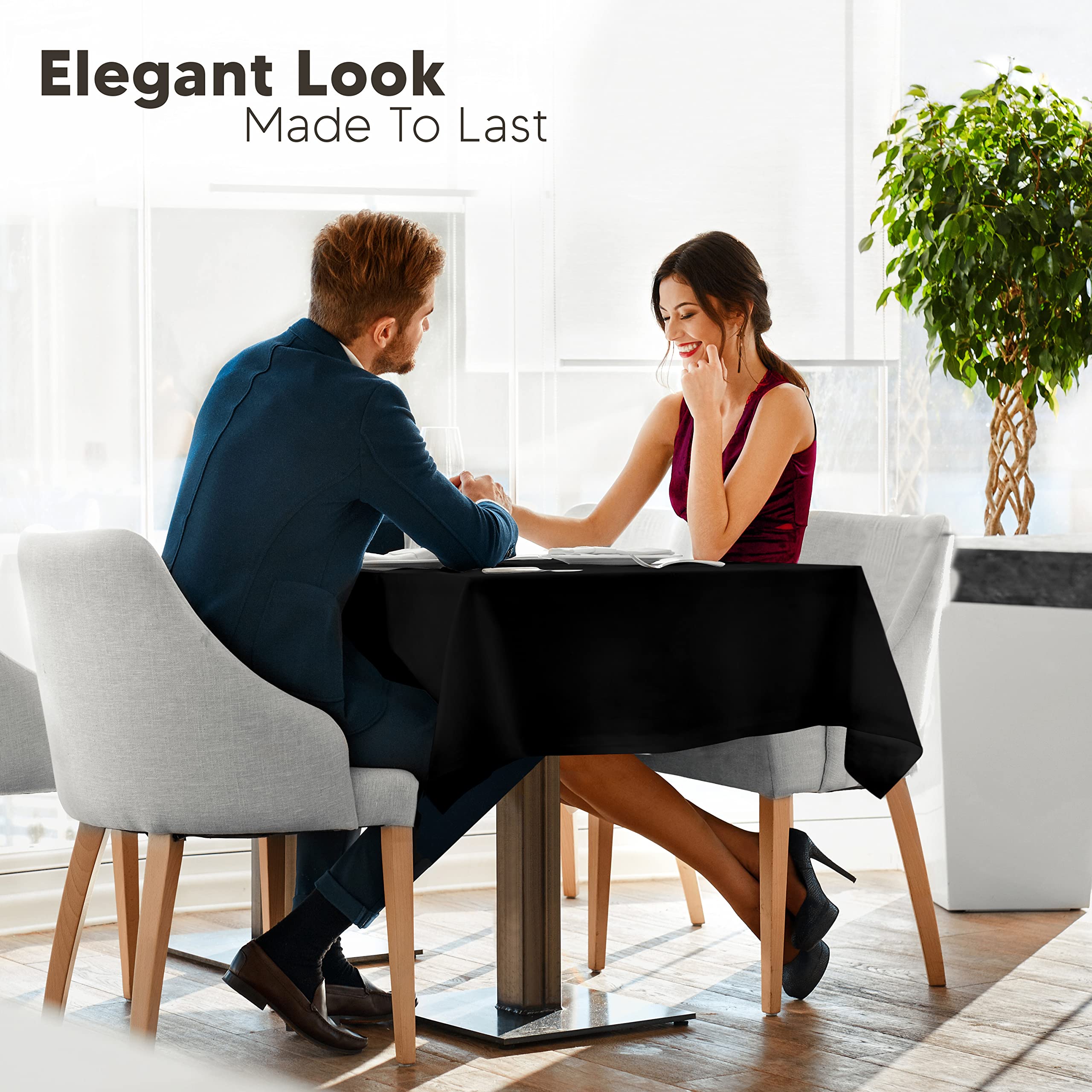 Utopia Kitchen table cloth in a stylish dining setup for entertaining