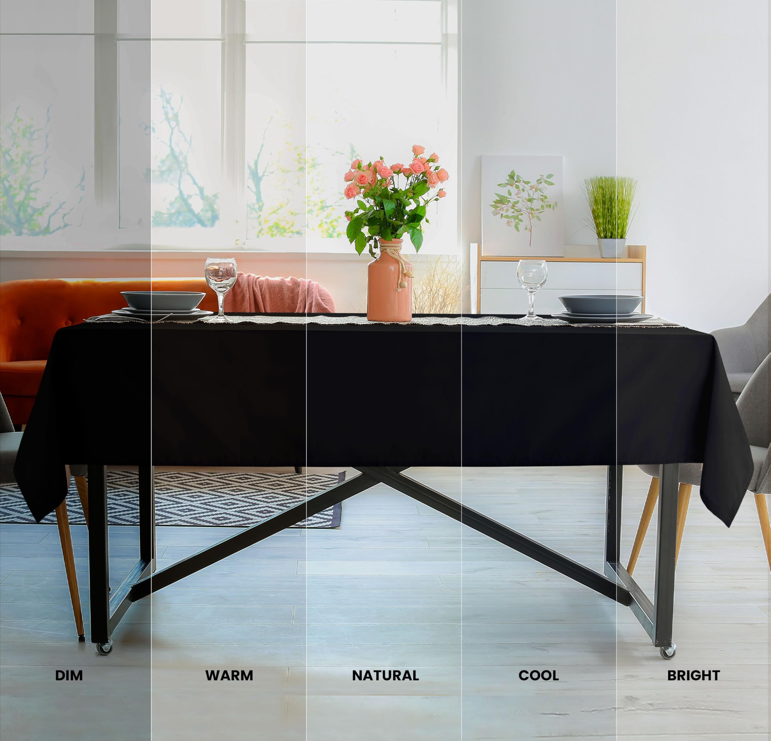 Utopia Kitchen rectangle table cloth wrinkle free finish stays smooth