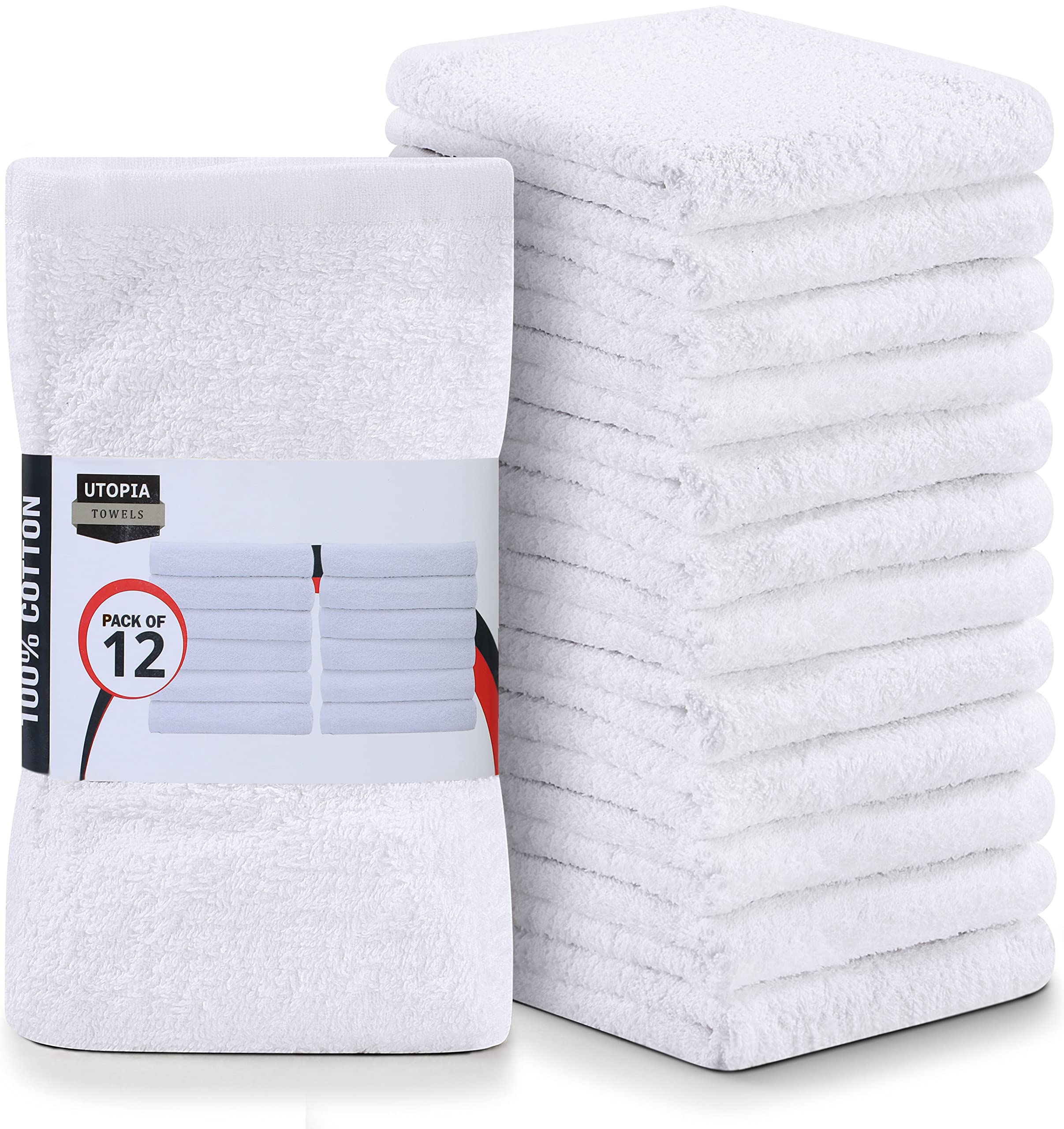 Utopia Towels kitchen bar mop pack of 12, highly absorbent for quick spills.