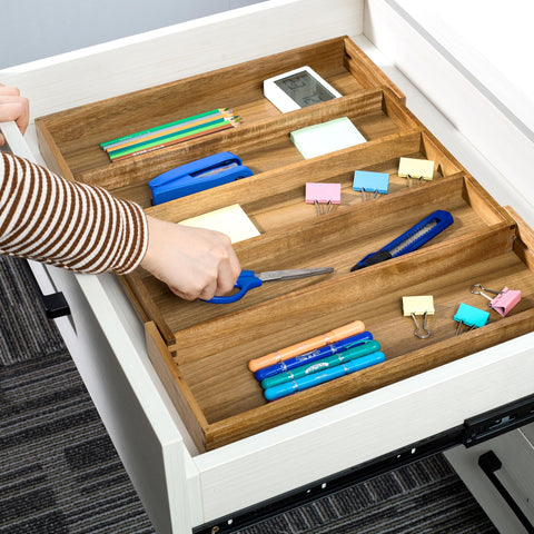 Utoplike Acacia drawer organizer dimension guide helps you measure first
