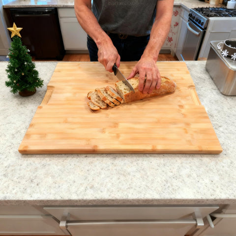Utoplike bamboo cutting board 1 inch thick for durability and stability