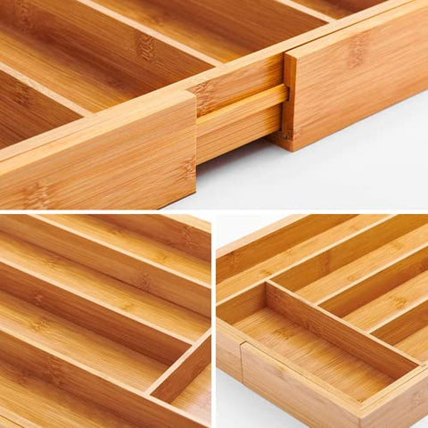 Utoplike bamboo office and garage tray supports tools and crafts.