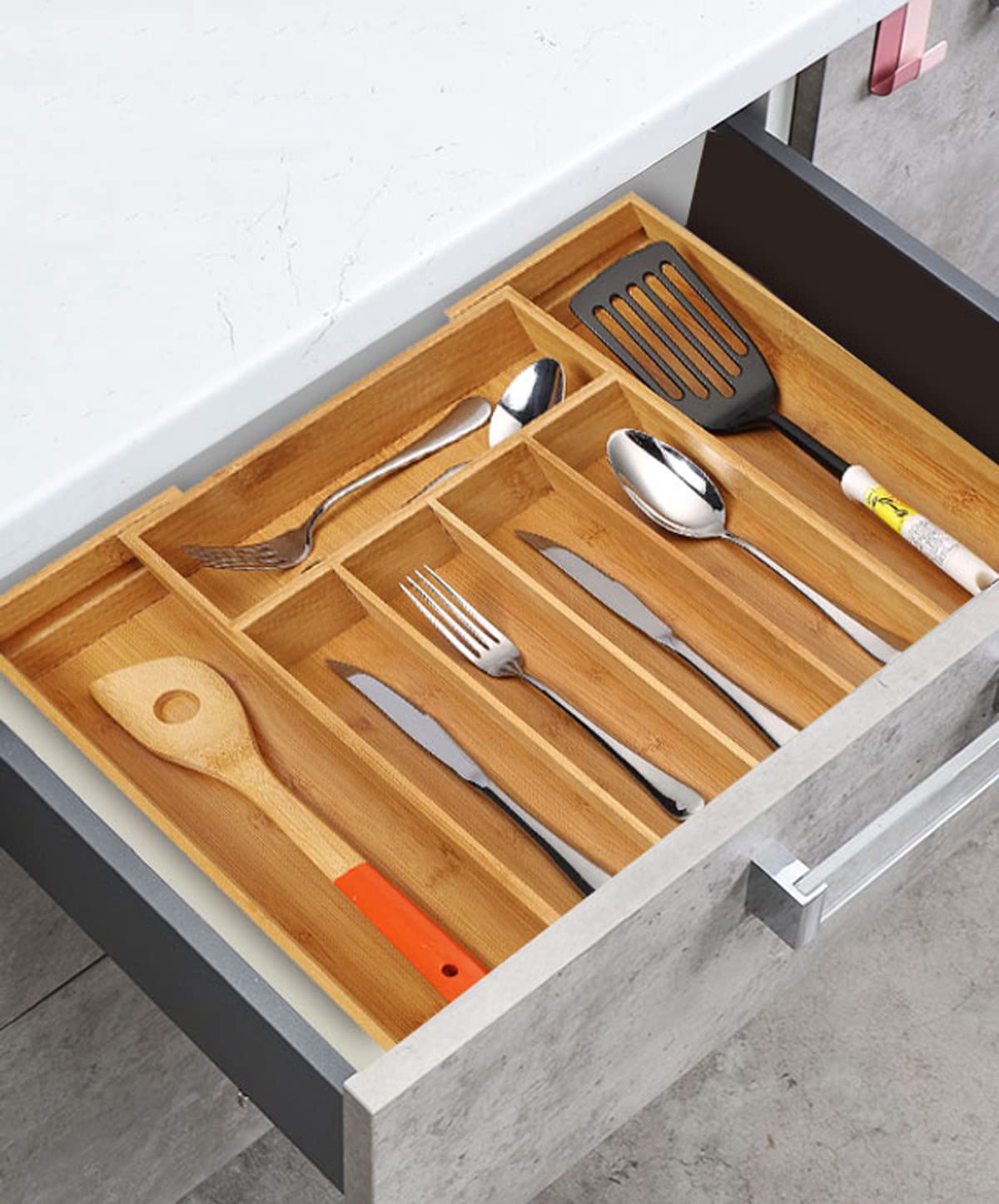 Utoplike bamboo universal storage layout suitable for kitchen, office, and garage.