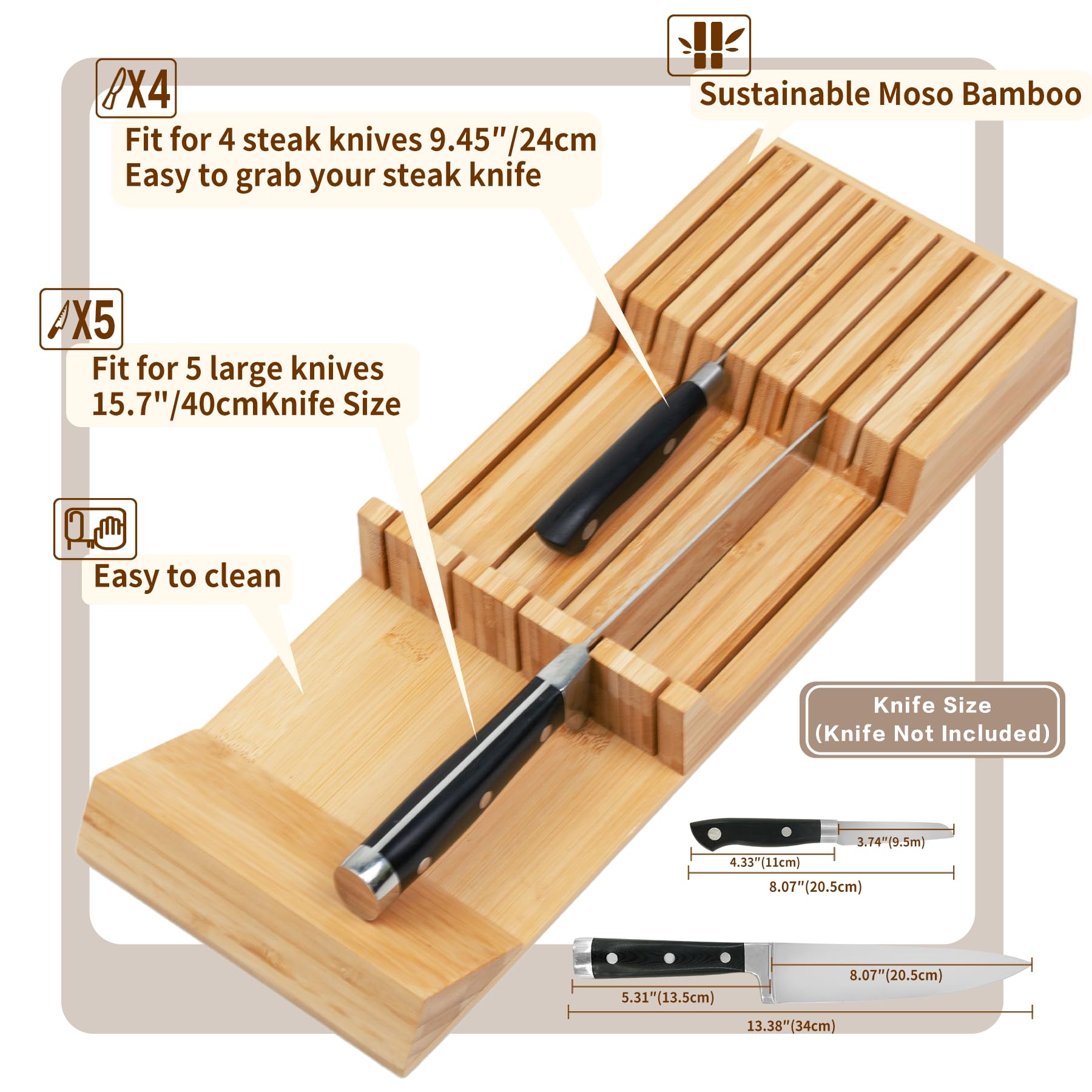 Utoplike carved grooves and angled support prevent slips and tip-overs.