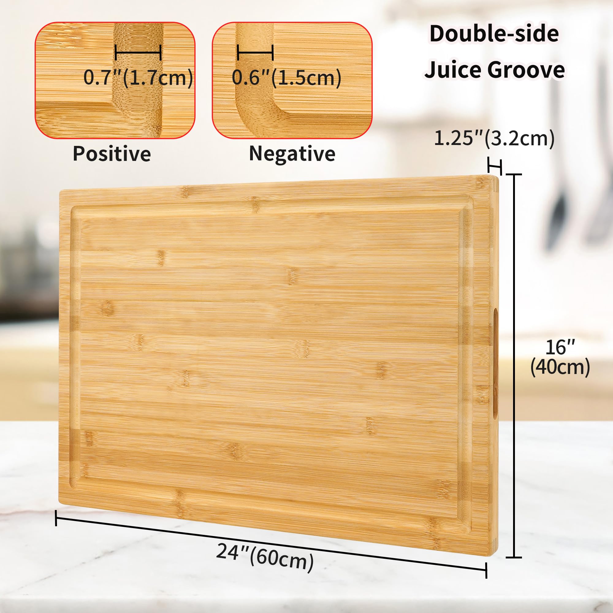 Utoplike cutting board crisscross design helps minimize cracking over time.